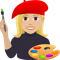 Woman Artist- Medium-Light Skin Tone emoji on Emojione